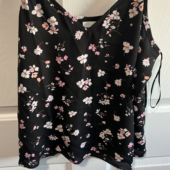 Abound Black Floral Tank Blouse...MSRP $20 - Picture 2 of 3